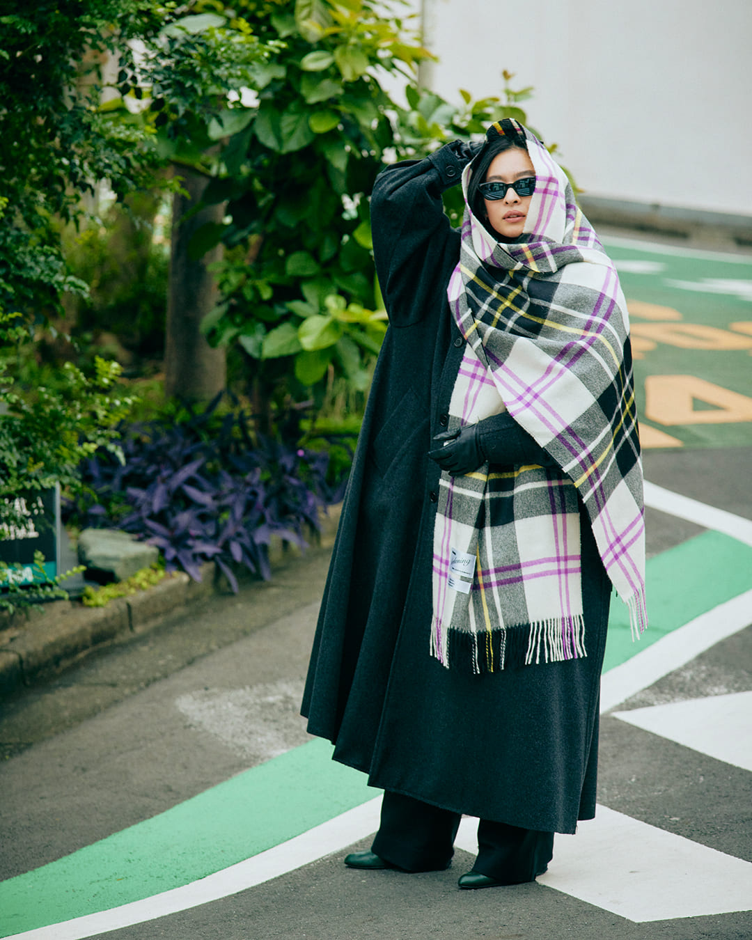 未使用 MAGNIBERG×tomorrowland別注マフラースカーフ MAGNIBERG(マグニバーグ) 23AWMAGNIBERG CHECK SCARVES TOMORROWLAND