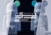暗い場所で見るとクマの耳が発光するアロマディフューザー「BE@RBRICK AROMA ORNAMENT No.0 LUMINOUS」