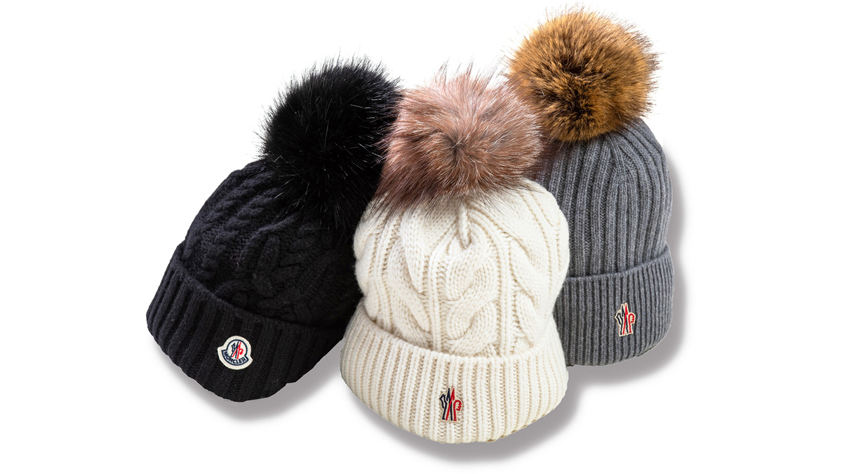 ◆確保済 関税無 国内発送◆MONCLER ボンボン付きニットキャップ 国内発送】モンクレール ニットキャップ ニット帽 帽子 (MONCLER