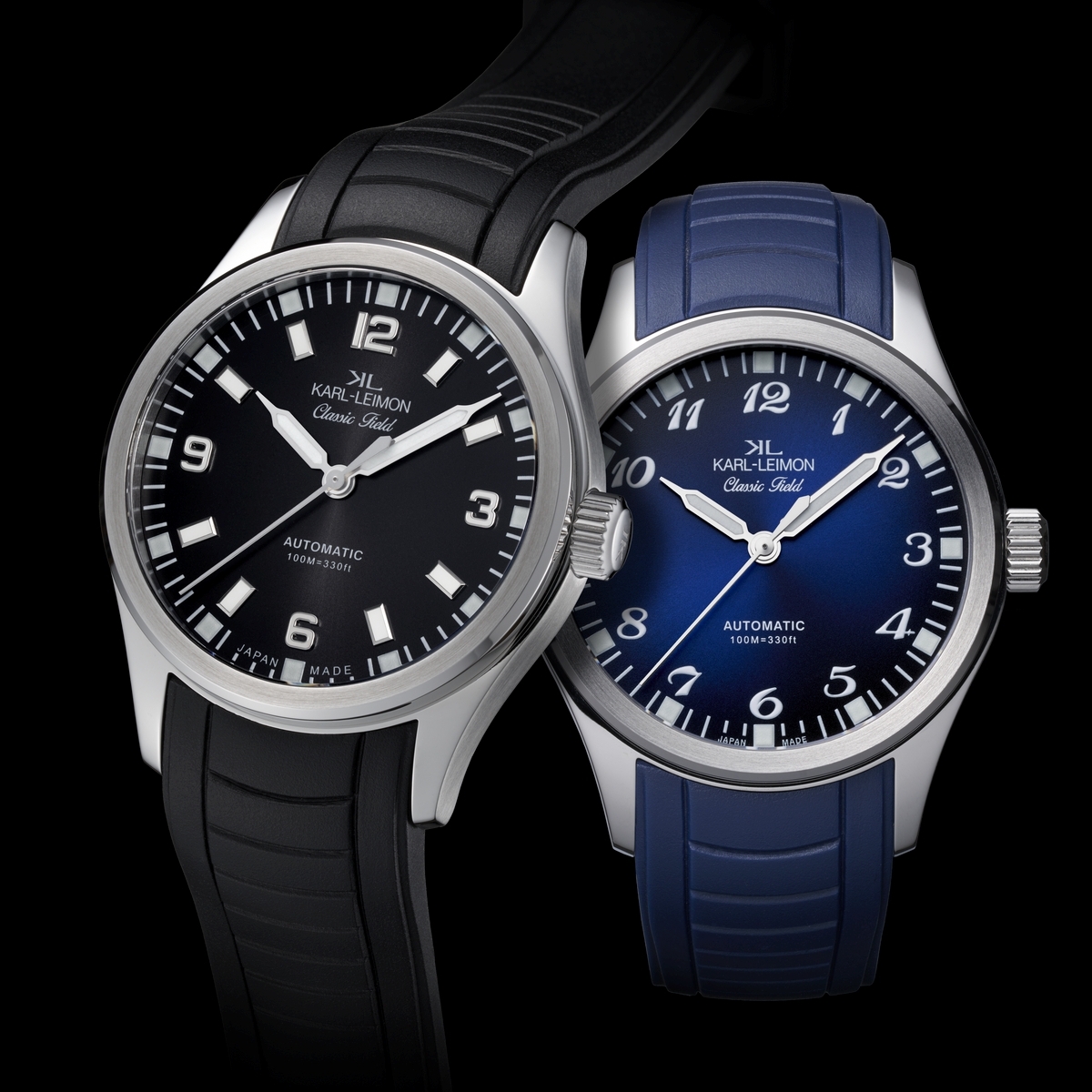 【5396G-011】カルレイモン / クラシックフィールド Applied Indices Black - KARL-LEIMON Watches