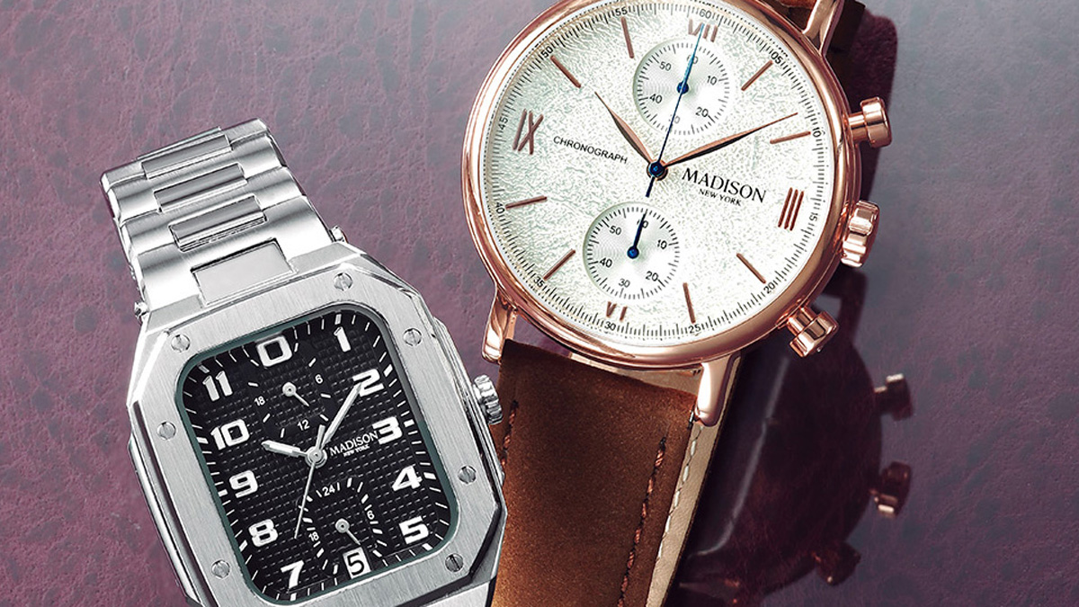 マディソンにゅーヨーク手巻き時計 ローマ数字文字盤 スターレザー マディソンにゅーヨーク手巻き時計 ローマ数字文字盤 スターレザー