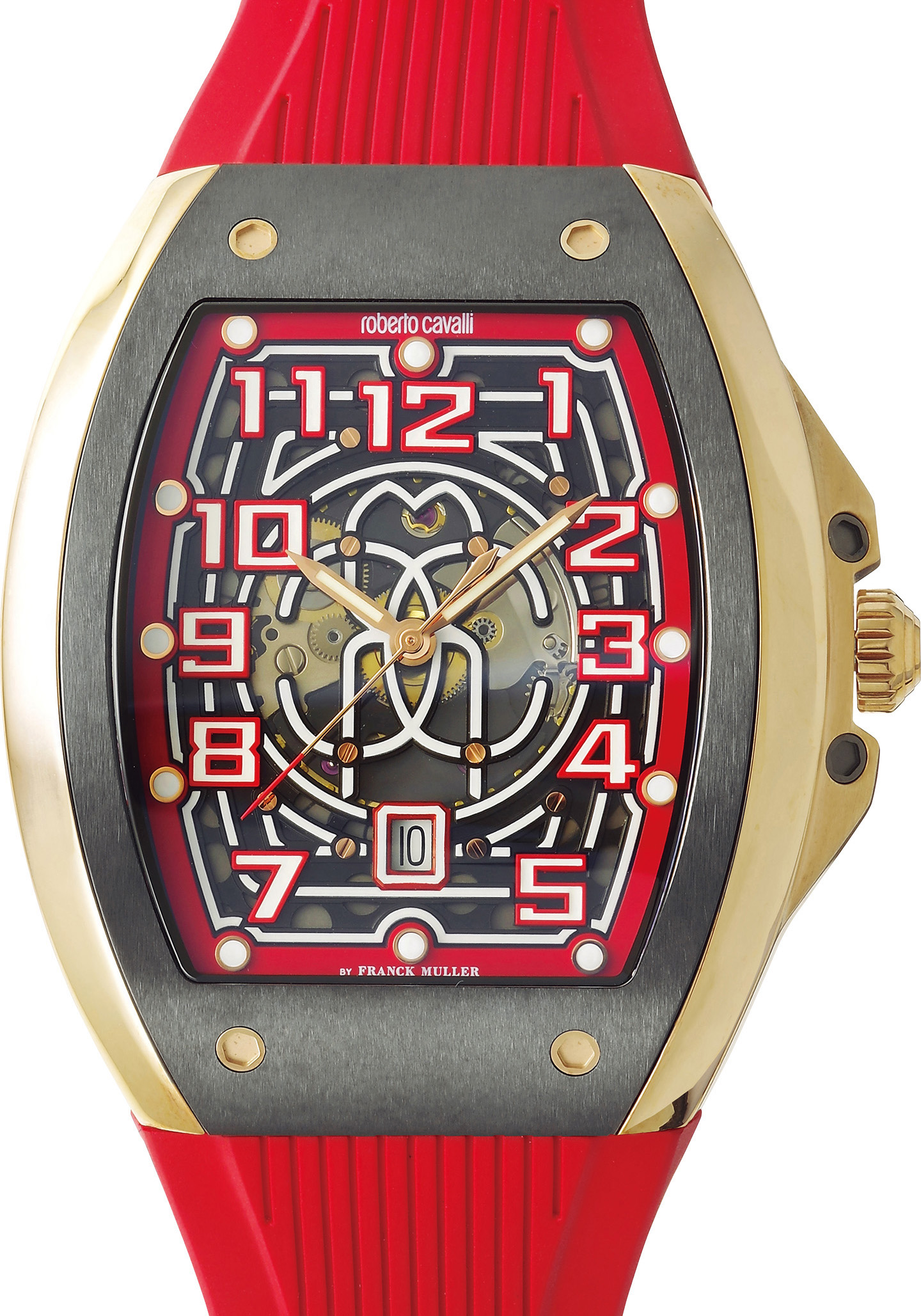 ク*ン様 roberto cavalli アナログ自動巻き時計 roberto cavalli（ロベルト・カヴァリ） トノー 機械式 自動巻き