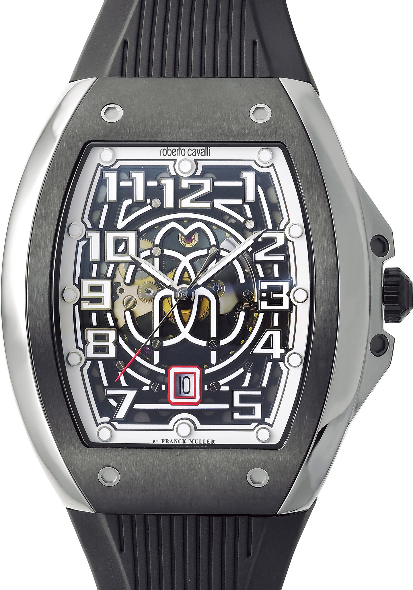 早い者勝ちRoberto Cavalli クロノグラフ腕時計　稼働品 楽天市場】☆保証書付き【Roberto Cavalli】ロベルトカバリ