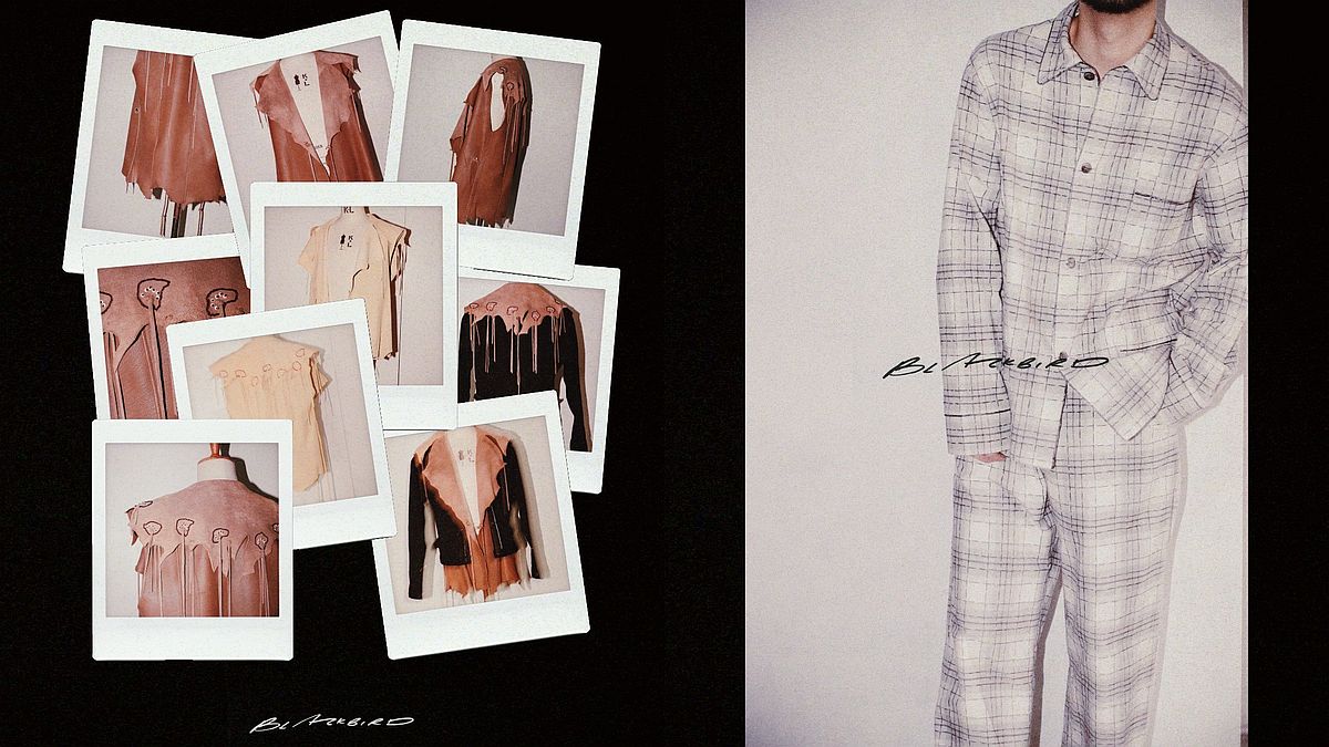L'ECHOPPE × BLACKBIRD」のレザーベストとパジャマセットアップ