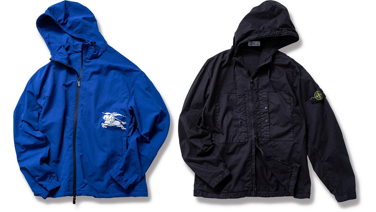 BURBERRY」と「STONE ISLAND」の薄軽アウターで秋を迎え撃つ