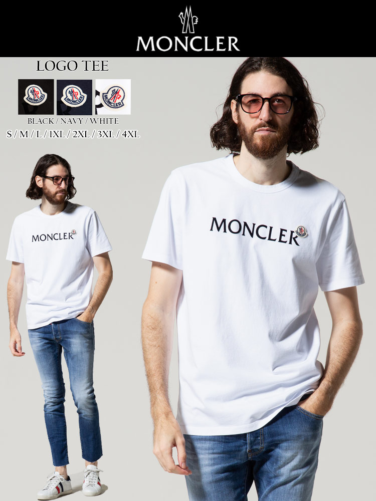 MONCLER モンクレール メンズ クルーネック Tシャツ 白 黒 紺 ...
