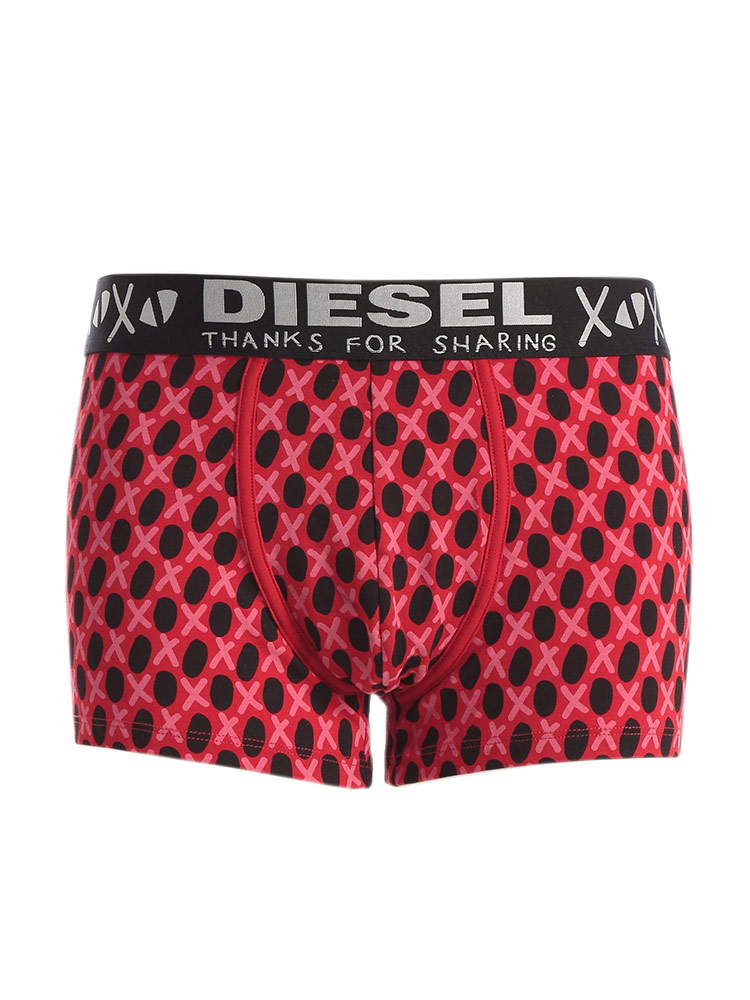 DIESEL ディーゼル メンズ ボクサーパンツ 総柄 ロゴ 前閉じ 下着 肌着