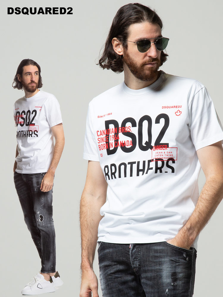 DSQUARED2 ディースクエアード Tシャツ 半袖 ディースク ロゴ　メンズ