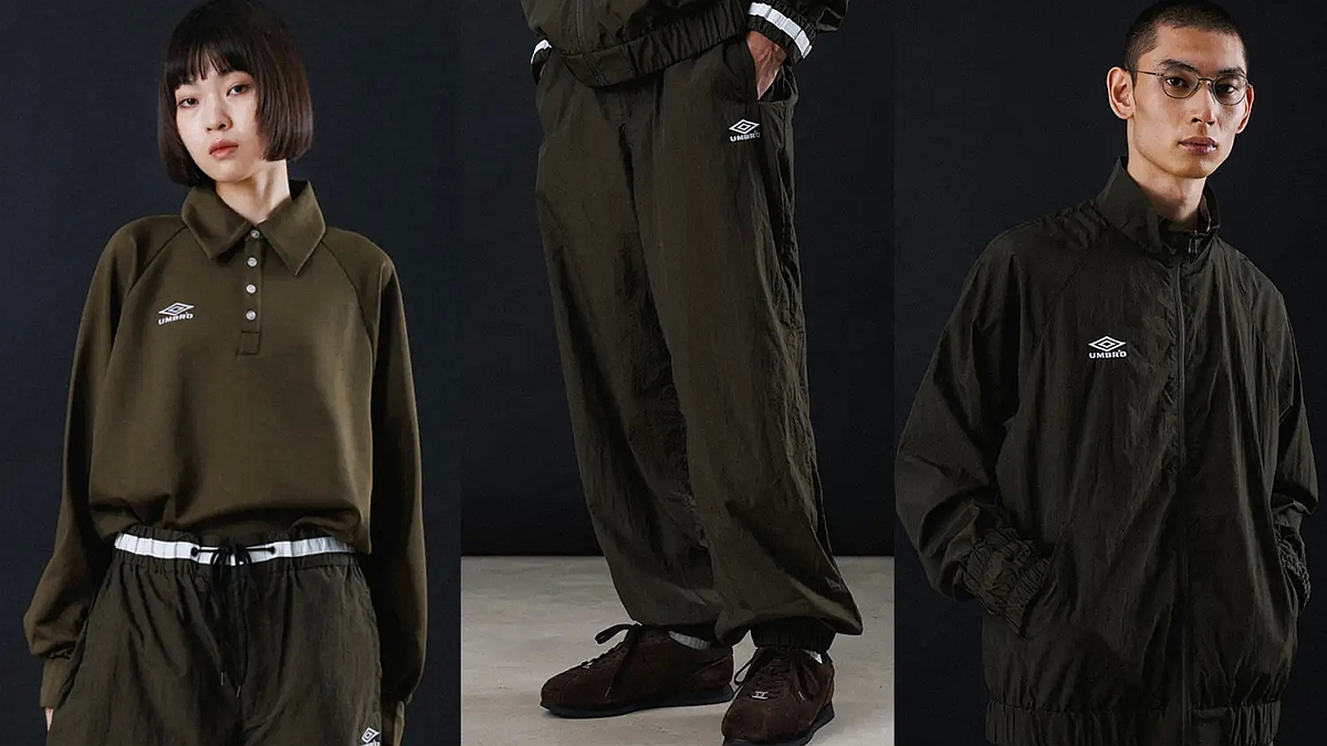 UMBRO×BELPER×M TO R 上下セット UMBRO×BELPER×M TO R」のトリプルコラボウェアは渋めのカーキカラー