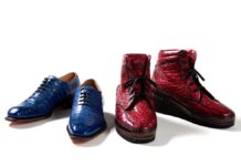 一点投入で差がつく大胆カラーのクロコレザーシューズ